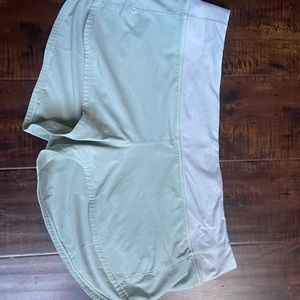 fairly worn light aqua lululemon shorts